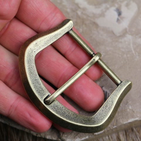 MEDIEVAL BELT BUCKLE 45MM, ZINC, ANT. BRASS