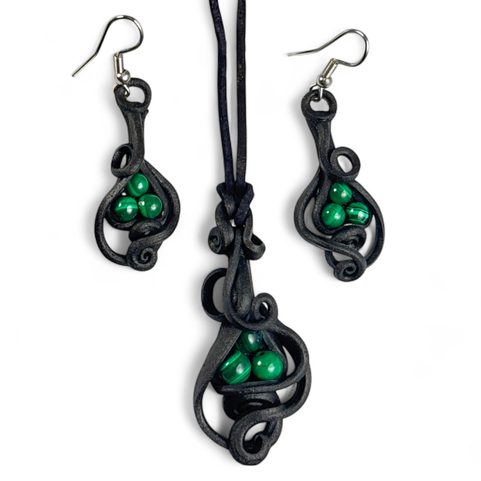 SET DE FANTAISIE EN MALACHITE