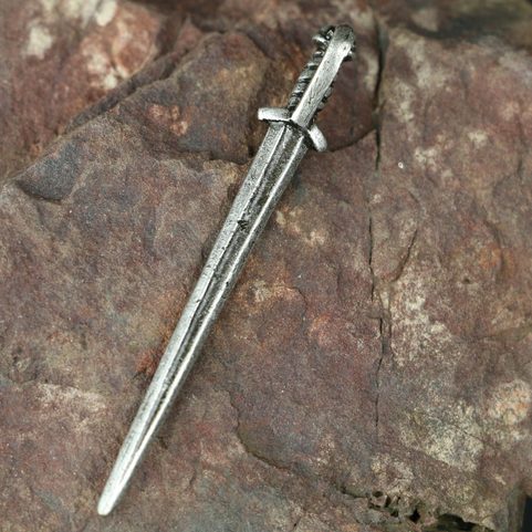 VIKING SWORD, ZINC PENDANT, ANTIQUE SILVER