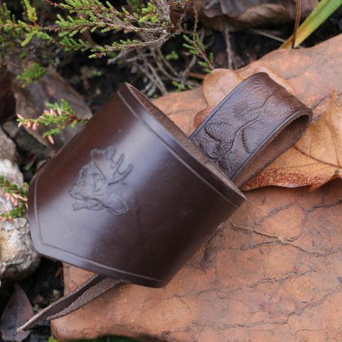 HORAIRE DE CORNE EN CUIR MOOSE - CADEAU POUR CHASSEURS