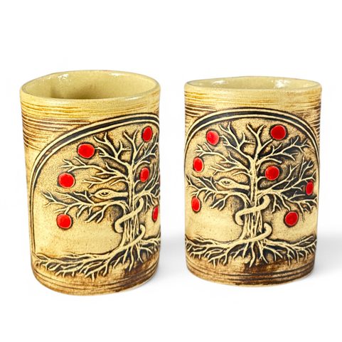 TREE OF LIFE WITH SNAKE, CERAMIC MUG