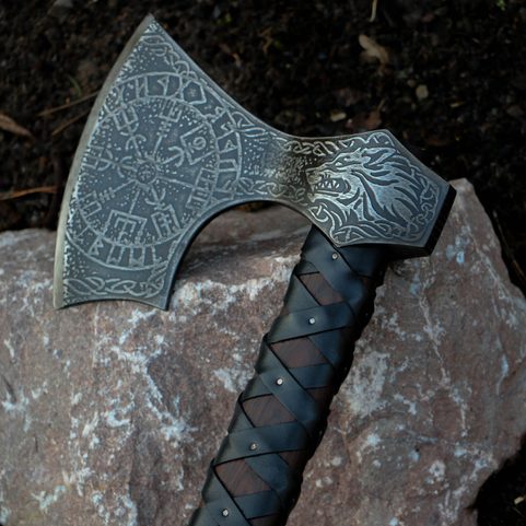 FENRIR, ETCHED VIKING AXE