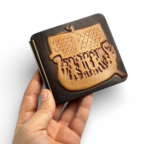 VIKING SHIP, LEATHER WALLET