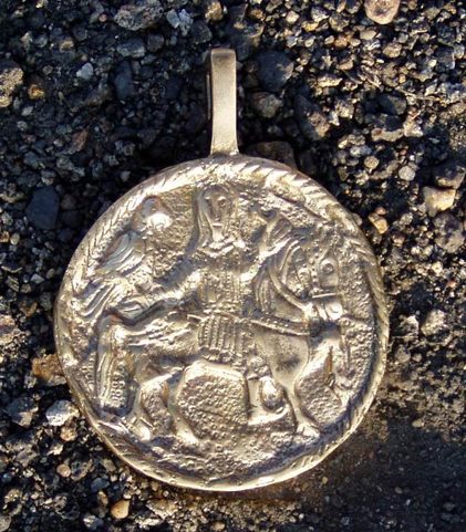 BRONZE SLAVIC AMULET - HAWKER