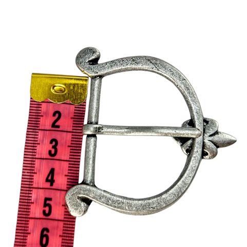 FLEUR DE LIS BELT BUCKLE, MIDDLE AGES - ZINC