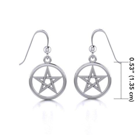 SILVER PENTACLE EARRINGS