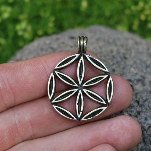 SVARGA, SLAVIC AMULET, ZINC ANTIQUE BRASS