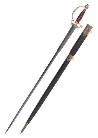 AN 18TH-CENTURY CIVILIAN SWORD WITH A SCABBARD