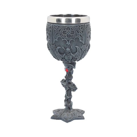 VAMPIRES GOBLET GOTHIC HORROR BAT WINE GLASS 18.8 CM