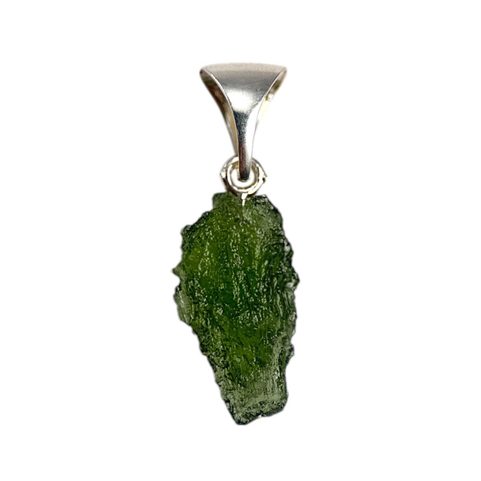 MOLDAVITE - TEKTITE FROM BOHEMIA, SILVER PENDANT