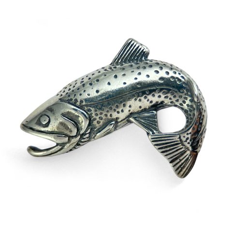 TROUT - FISH, PENDANT, STERLING SILVER