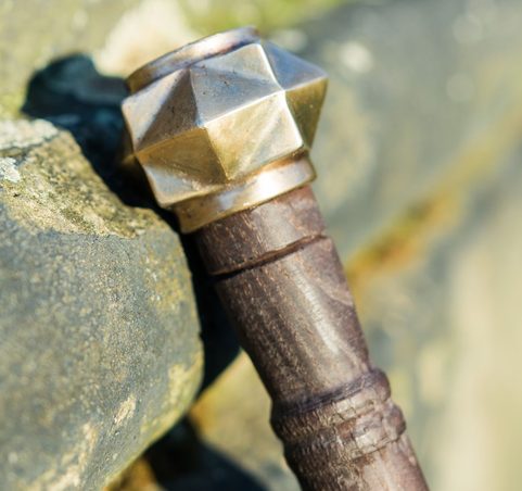 BULAWA, BRONZE MACE WITH WOODEN SHAFT
