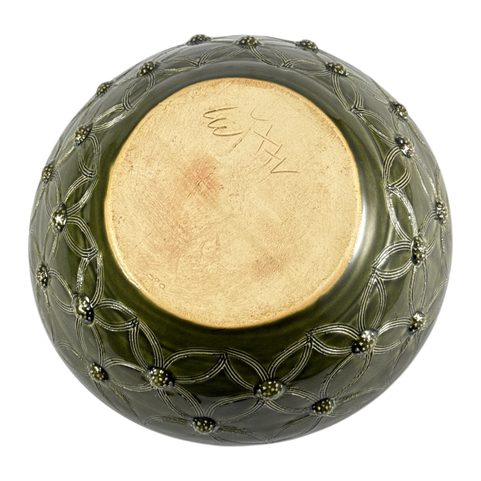 CERAMIC FRUIT BOWL GREEN - MEDIEVAL DECOR