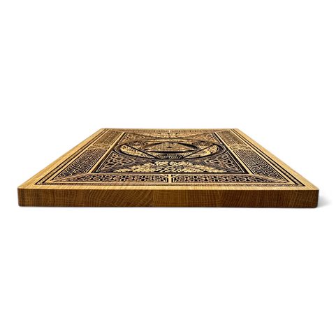 VALKNUT WITH OAK LEAVES WALL DECORATION, WOOD 32X46CM