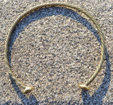 BRASS TORQUES, HAND MADE CELTIC TORC