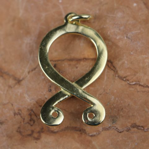 TROLL CROSS VIKING PENDANT GOLD PLATED