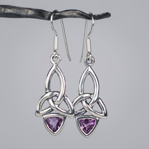 KIRA, OHRRINGE, SILBER 925 AMETHYST