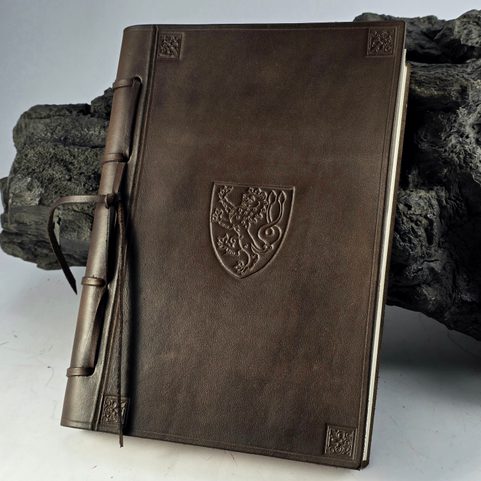 BOHEMIA, MEDIEVAL LEATHER NOTEBOOK, UNLINED, BROWN