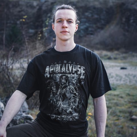 PREPPER - APOCALYPSE IS COMING, T-SHIRT B&W