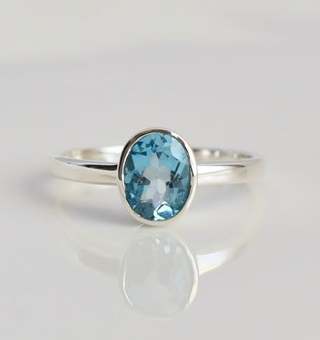 RIVA, RING, BLUE TOPAZ, SILVER 925/1000