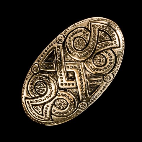OVAL VIKING BROOCH, BRONZE