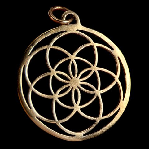 FLEUR DE LA VIE, PENDENTIF EN BRONZE