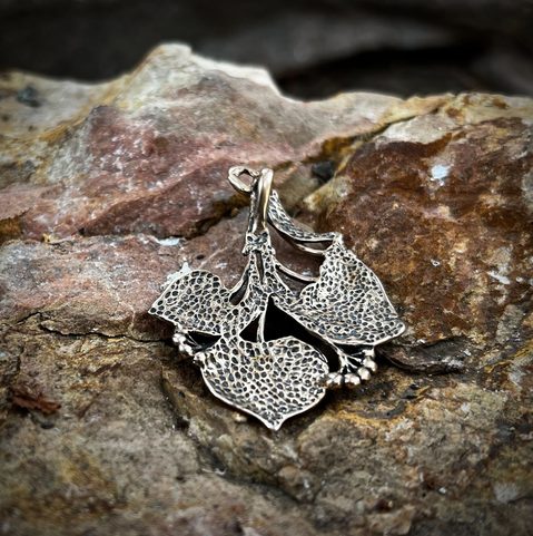 LIME LEAVES, SLAVIC TREE, PENDANT, BRONZE