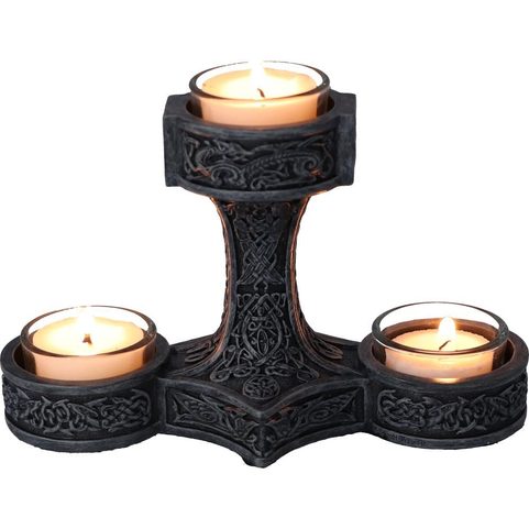 THOR'S HAMMER TEA LIGHT HOLDER 18.5CM