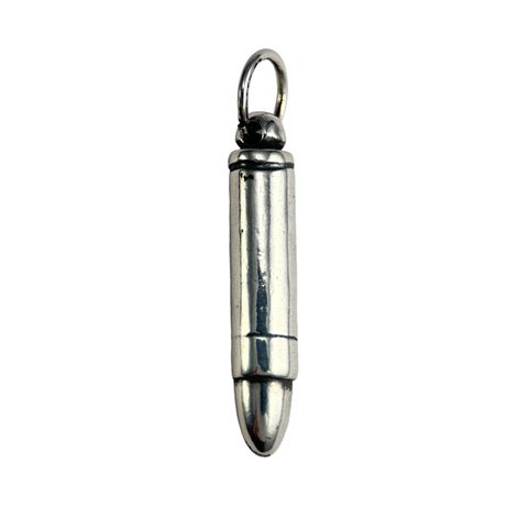 BULLET, 9MM LUGER, SILVER PENDANT