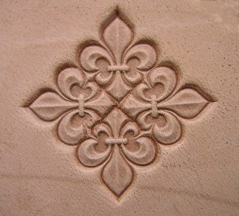 LILIEN - FLEUR DE LIS, LEDERSTEMPEL