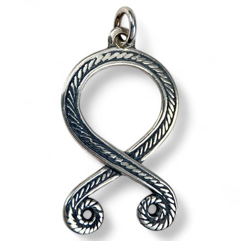 TROLL CROSS, ODAL RUNE, PENDANT, STERLING SILVER