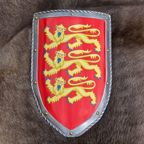 ANGLETERRE, BOUCLIER MÉDIÉVAL - MÉTAL, FAIT MAIN