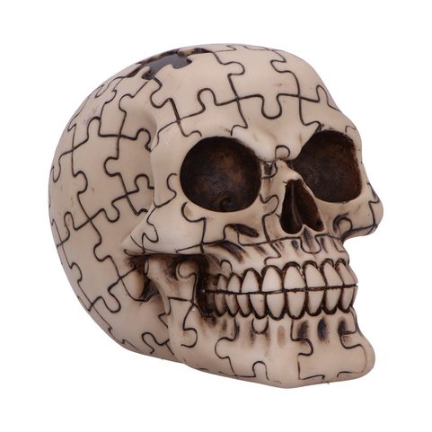 PUZZLED - SKULL, DECORATION 11.7CM