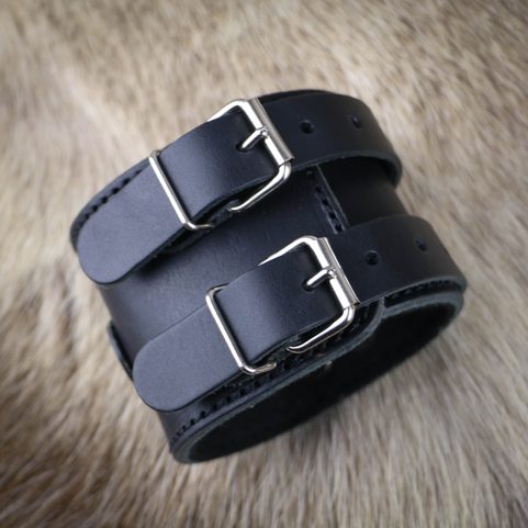 MENOTTES CUIR LARGES - PAIRE