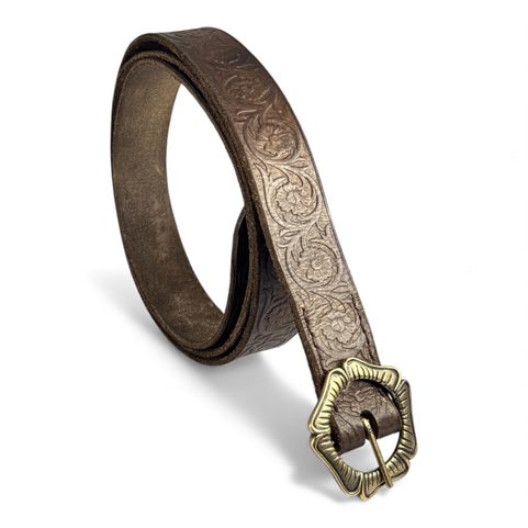 ALBION, CEINTURE EN CUIR MARRON