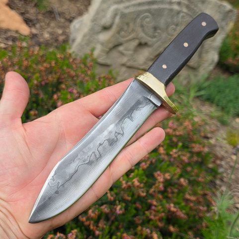 COUTEAU FORGÉ VINNETOU, ACIER DAMASSÉ