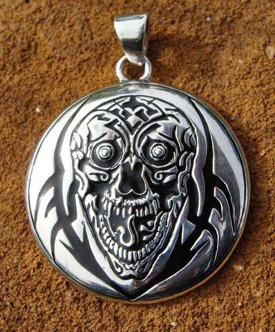 CELTIC SKULL PENDANT, AG 925, 13 G