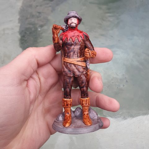 HUSSITE WITH MACE - BUST, MINIATURE