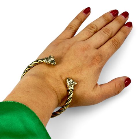 CAITLIN, CELTIC CAT, BRACELET, BRASS