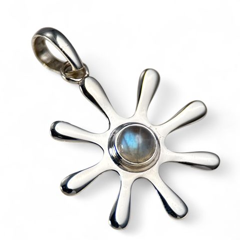 STELLA, SILVER PENDANT, RAINBOW MOONSTONE AG 925/1000