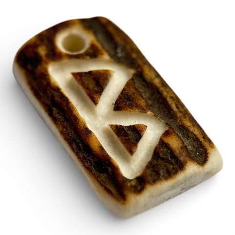 BERKANO, ANTLER RUNE PENDANT