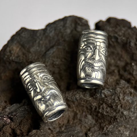 VIKING BEARD RING - GREYBEARD, SILVER