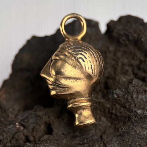 RIX, CELTIC HEAD, REPLICA, BRONZE PENDANT