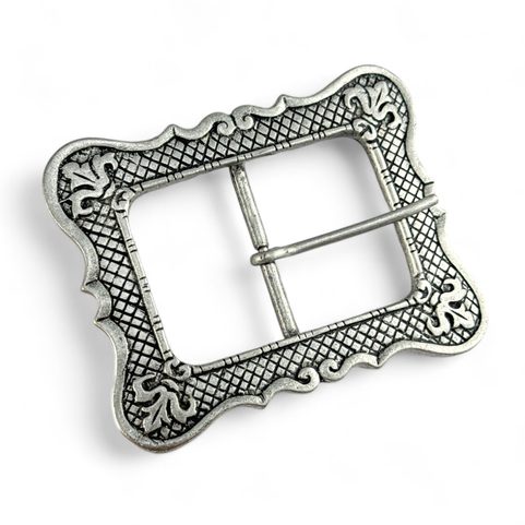 FLEUR - RENAISSANCE BELT BUCKLE ZINC