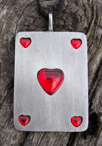 ACE OF HEARTS PENDANT, HEARTS