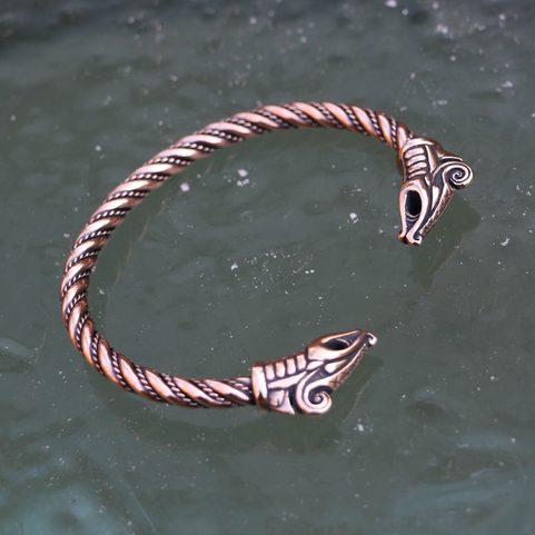 DREKI, WIKINGERDRACHE, ARMBAND, BRONZE