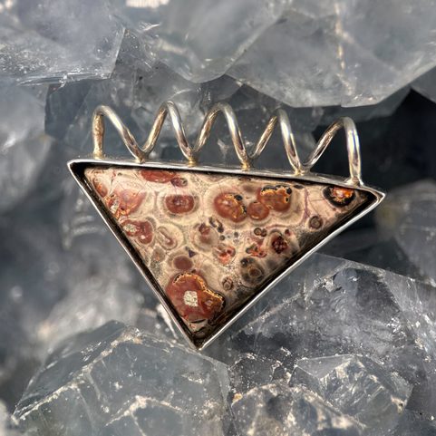 LEOPARD, JASPER, SILVER PENDANT, AG 925/1000