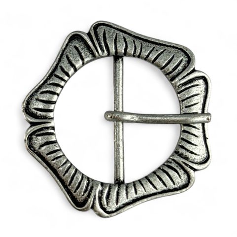 BELT BUCKLE, ENGLAND, XVI. CENTURY ANTIQUE SILVER, ZINC