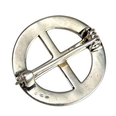 SUN CROSS, SILVER BROOCH