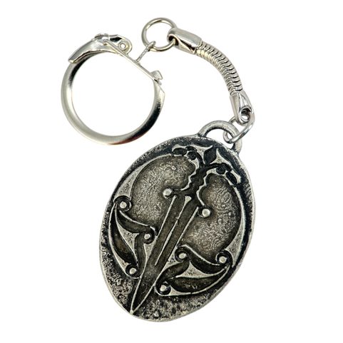 DRAKKARIA KEYCHAIN, ZINC ANTIQUE SILVER